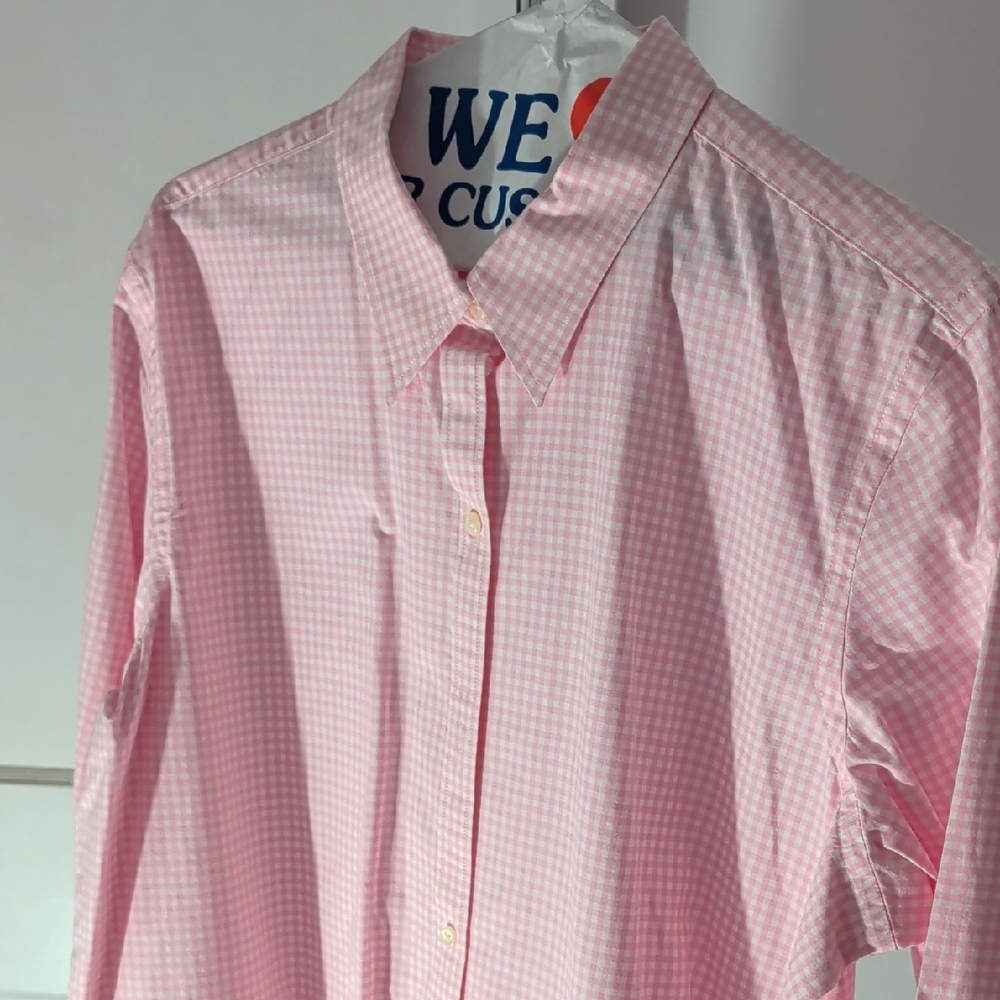 American Living Pink Checkered Women's Button Down Shirt